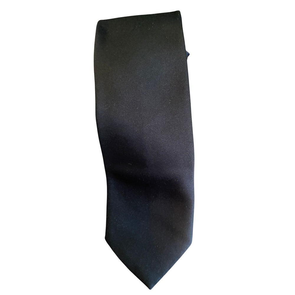 Career Cravats Mens Black‎ Zipper Tie Solid Pre-Tied Adjustable Necktie USA Made